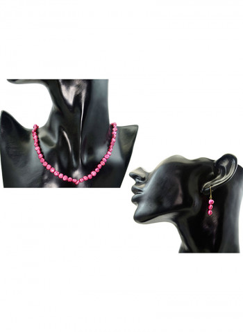 10 Karat Gold With Pearls Strand Jewellery Set