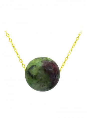 18 Karat Gold Zoisite Pendant Necklace