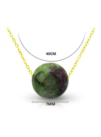 18 Karat Gold Zoisite Pendant Necklace