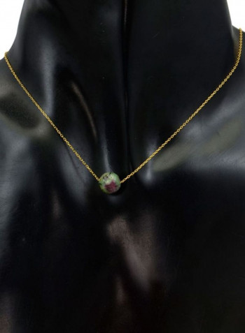 18 Karat Gold Zoisite Pendant Necklace