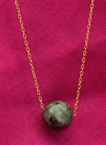 18 Karat Gold Zoisite Pendant Necklace
