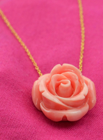 18 Karat Solid Yellow Gold Rose Carved Chain Bracelet