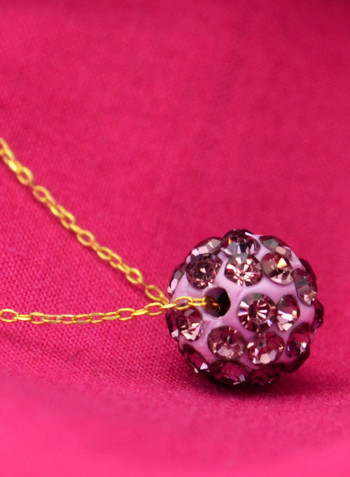 18 Karat Solid Yellow Gold Simple 10 mm Crystal Ball Chain Bracelet