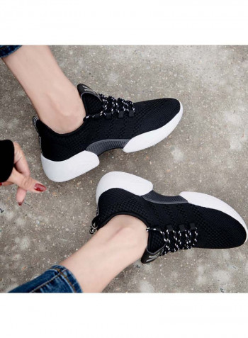 Casual Lace Up Athletic Shoes Black