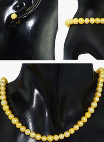 10K Gold Pearl Strand Jewellery Set
