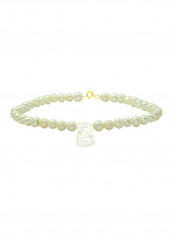 18 Karat Gold With Pearls Letter B Luxury Pet Collar Bracelet