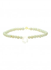 18 Karat Gold With Pearls Letter O Bracelet