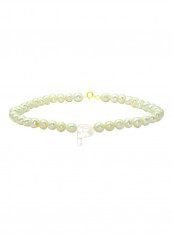 18 Karat Gold With Pearls Letter P Bracelet