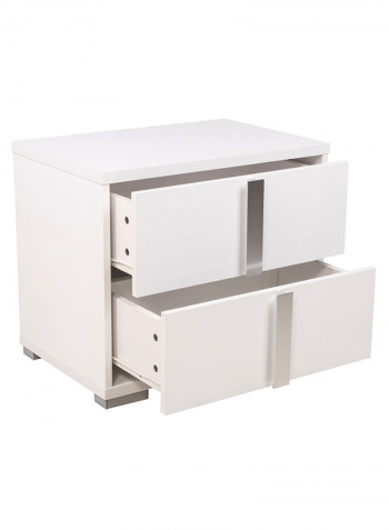 Picasso 2-Drawer Nightstand White