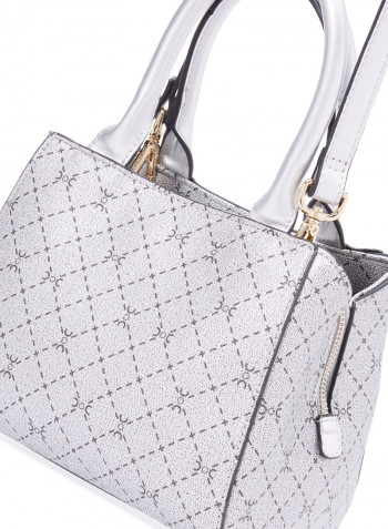 Printed Tote Bag Silver