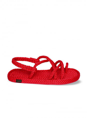Casual Rope Sandals Red
