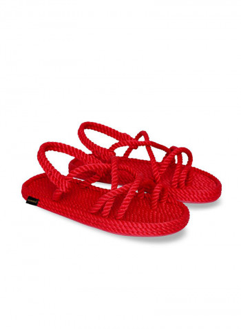 Casual Rope Sandals Red