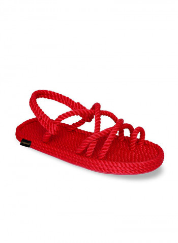 Casual Rope Sandals Red