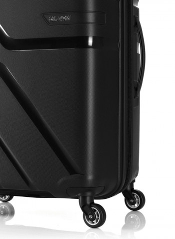 Upland Hard Medium Luggage Trolley Bag Black