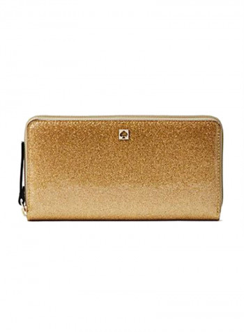 Zip Around Wallet Gold