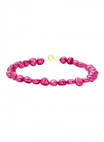 10 Karat Gold With Pearls Luxury Pet Collar Bracelet