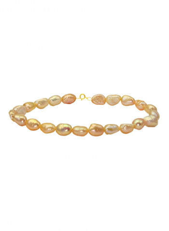 10 Karat Gold With Pearls Luxury Pet Collar Bracelet