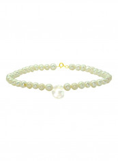 18 Karat Gold With Pearls Letter G Luxury Pet Collar Bracelet