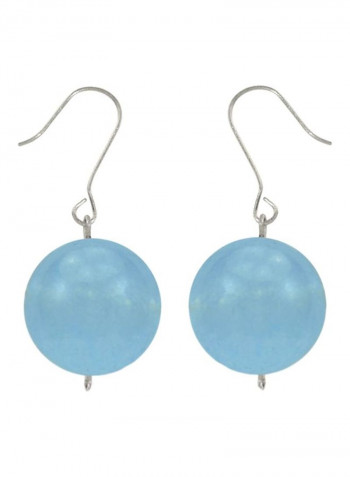 18 Karat Solid Gold Simple Dangle Earrings