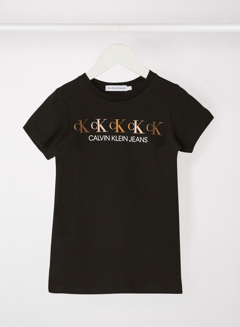 Kids/Teen Organic Cotton T-Shirt Dress Black