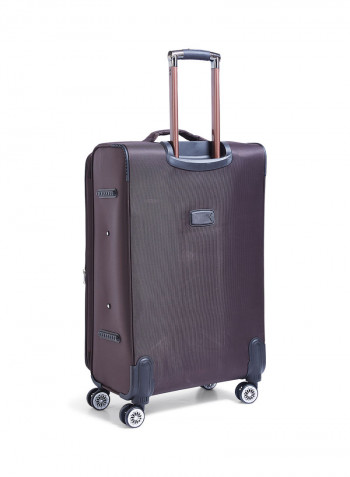 Softside 3 Piece Luggage Trolley Set brown