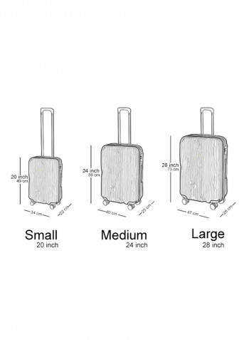 Softside 3 Piece Luggage Trolley Set brown