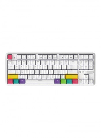 Wired And Bluetooth Dual Mode Mechanical Gaming Keyboard 14.3x5.3x1.4inch White/Red/Green
