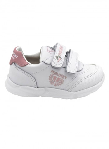 Stepeasy Anti-Slip Hook And Loop Sport Shoes White/Pink