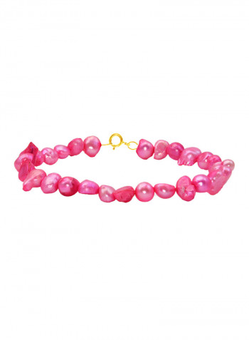 10 Karat Gold With Pearls Luxury Pet Collar Bracelet
