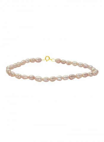 10 Karat Gold With Pearls Luxury Pet Collar Bracelet