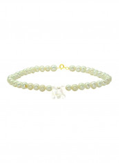 18 Karat Gold Pearls Letter M Bracelet