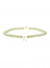 18 Karat Gold With Pearls Letter K Bracelet