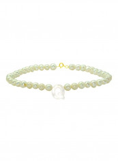 18 Karat Gold With Pearls Letter Q Luxury Pet Collar Bracelet
