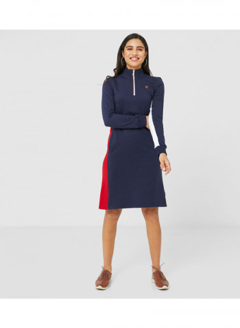 Run-Run Cozy Dress Blue