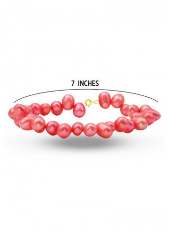 10 Karat Gold With Pearls Luxury Pet Collar Bracelet