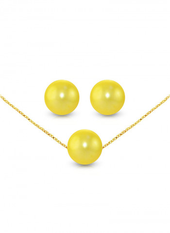 18K Gold Pearl Jewellery Set