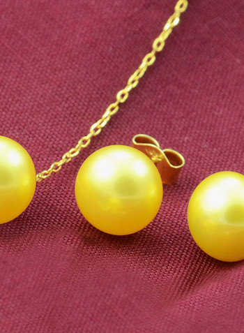 18K Gold Pearl Jewellery Set