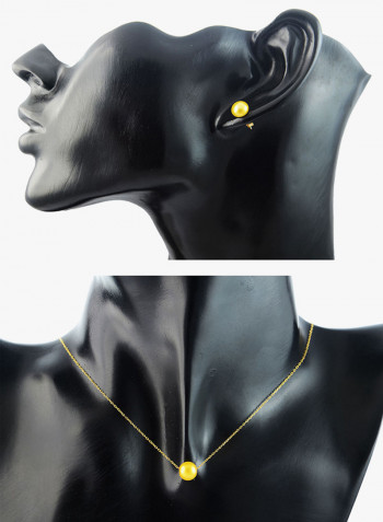 18K Gold Pearl Jewellery Set
