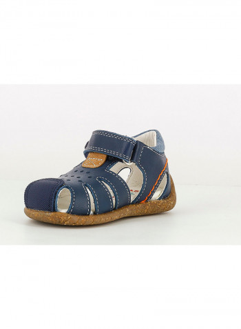 Leather Velcro Sandal Blue