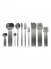 30-Piece Various Size Stainless Steel Cutlery Set Grey