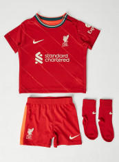 Baby/Kids Liverpool F.C 21/22 Home Football Kit أحمر