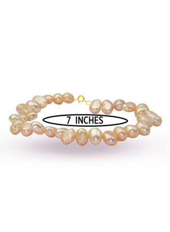10 Karat Gold With Pearls Luxury Pet Collar Bracelet