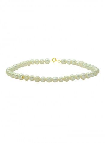 10 Karat Gold With Pearls Luxury Pet Collar Bracelet