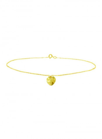 18 Karat Gold Citrine Chain Bracelet