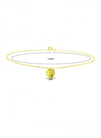 18 Karat Gold Citrine Chain Bracelet