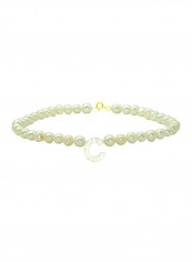 18 Karat Gold Pearls Letter C Bracelet