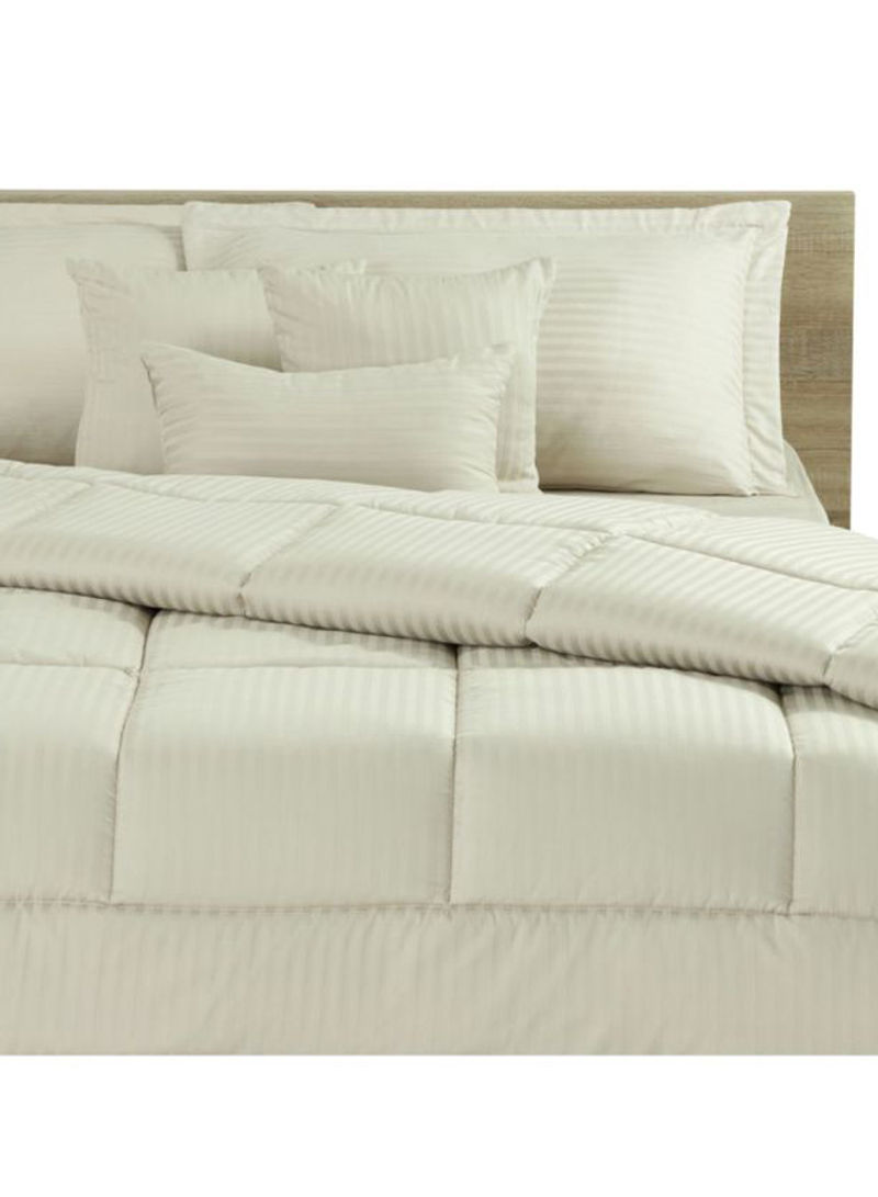 7-Piece Hamilton Biab Comforter Set Cotton Beige King