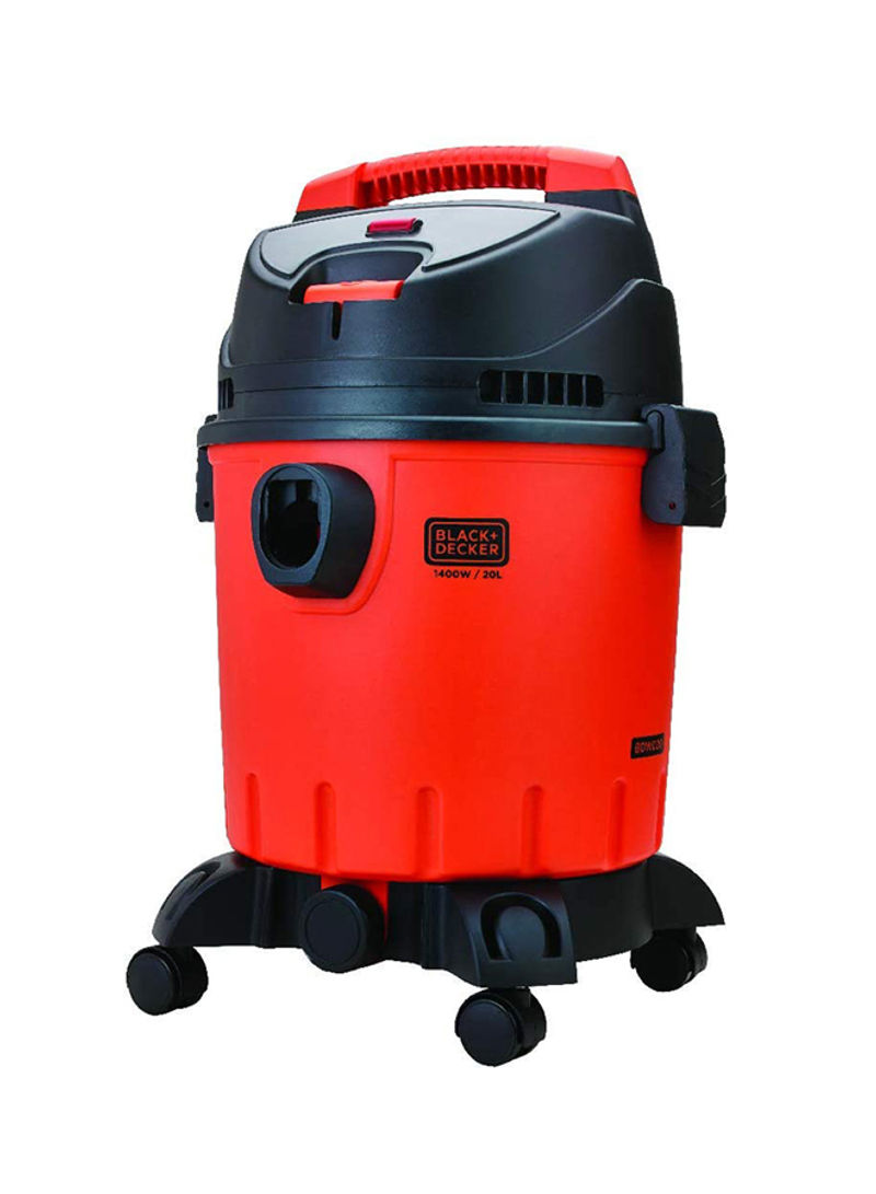 Wet And Dry Tank Drum Vacuum Cleaner 20L 1400W WDBD20-B5 Orange/Black