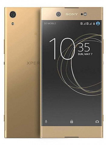 هاتف إكسبيريا XA1 بشريحتين وذاكرة داخلية سعة 32 جيجابايت ويدعم تقنية 4G LTE، لون ذهبي