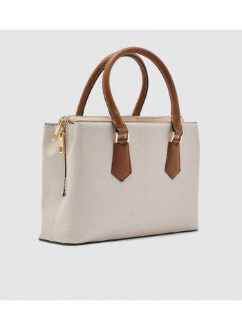 Bozemani Tote Bag White/Brown